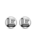 Guy Laroche Charlie cufflink for men black , silver 