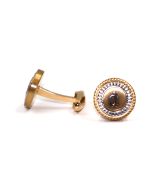 Police logo cufflink for men stainless steel gold 