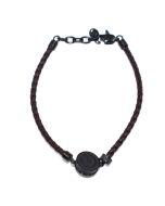 Cerruti 1881 men bracelet black with brown leather 
