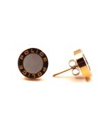 Police ORIENTAL women earring steel gold with pearl