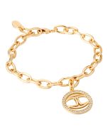 Just Cavalli Women's Gold Steel Bracelet with Crystals