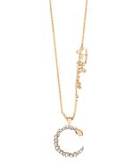 Roberto Cavalli Necklace with Crescent Design and Crystal 