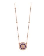 Just Cavalli ladies logo necklace steel rose gold with crystal
