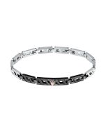 Maserati ICONIC bracelet steel balck , Silver size 18.5+3CM