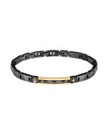 Maserati CERAMIC bracelet steel black , Gold size 18.5+3CM
