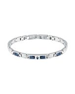 Maserati CERAMIC bracelet steel blue , Silver size 18.5+3CM