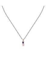 Maserati SAPPHIRE gent necklace steel silver size 45+5cm 