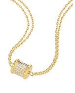 Police BARREL necklace for women steel gold with crystal