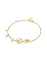 Cerruti 1881 Ladies Bracelet – Gold Steel with Crystal Accents