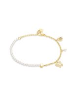 Cerruti 1881 Ladies Bracelet – Gold Steel with Pearls 