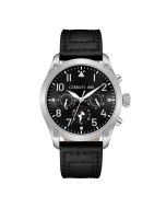 Cerruti 1881 Men's Chronograph Watch - Black Leather Strap