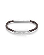 Police Men’s Leather Bracelet - Brown Leather 