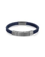 Police Men's Blue Leather Bracelet - Stylish & Durable