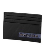 Police leather card holder black 6 cc