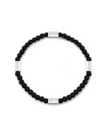 Police UC.SHINYSS bracelet for men silver with black beads