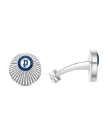 Police RADIANT cufflink for gent stainless steel silver , Blue