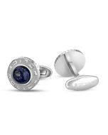 Police CIRCLE cufflink for men steel silver with blue onyx