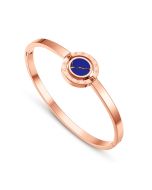 Police women bangle steel rose gold , Blue