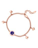 Police women bracelet steel rose gold , Blue