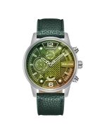 Police LANSHU watch for men green leather