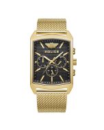 Police SALEVE watch for men steel gold , Black