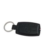 S.T. Dupont Key Ring - Black Leather And Steel Ring