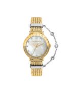 Trussardi ladies watch stainless steel gold with MOP