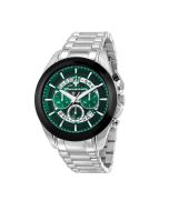 Maserati TRAGUARDO Quartz men watch steel silver , Green