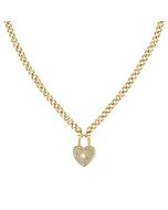 Morellato ABBRACCIO Heart Ladies necklace steel gold with crystal 