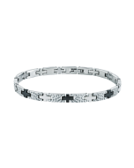 Sector ENERGY bracelet for men silver and Black size 18cm