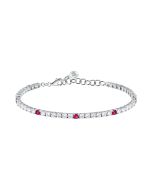 Morellato Tesori women bracelet steel silver , crystal red