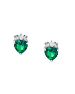 Morellato women TESORI earring steel silver with green crystal