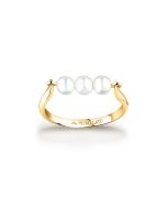 Morellato Perle ladies Ring steel gold size 12