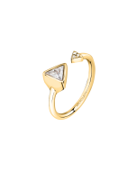 Morellato Trilliant ring for women gold with crystal size 16