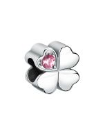 Morellato Drops Ladies Charms steel silver with Pink crystal