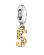 Morellato charm number 5 for woman silver , Gold