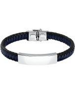 Sector Bandy bracelet for men black , Blue leather 