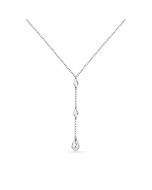 Trussardi T-DESIGN ladies necklace steel silver size 38+4CM