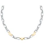 Trussardi T-LOGO women necklace steel silver , Gold size 45CM