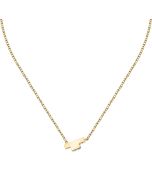 Trussardi ladies necklace T-LOGO steel gold size 40+5CM