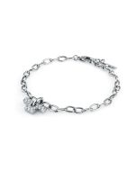 Trussardi T-LOGO bracelet stainless steel silver size 16+3CM