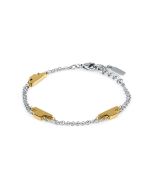 Trussardi T-LOGO Element bracelet silver , Gold size 16+3CM