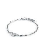 Trussardi T-LOGO Element bracelet silver , Crystal size 16+3CM