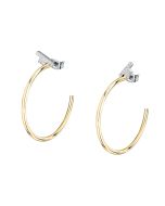 Trussardi T-LOGO women earring steel Gold size 35MM