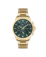 US Polo chronograph men watch steel gold , Green